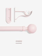 Pastel Pink Klick Fit Ball Finial Extendable Curtain Pole Kit 28mm - Image 5 of 5
