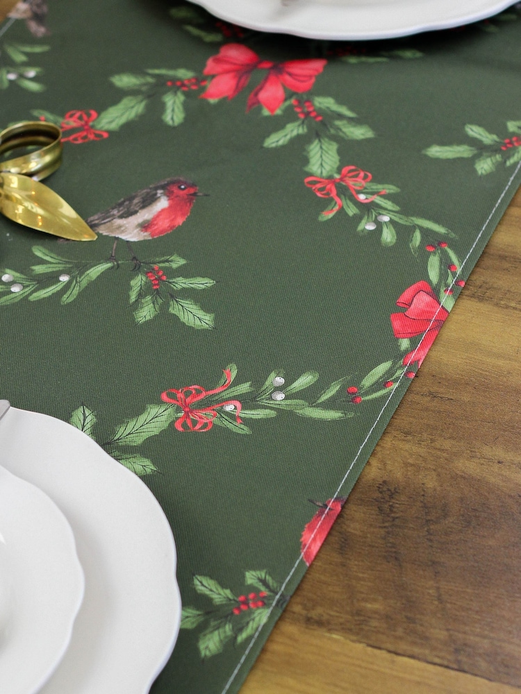 Avalon wonen tafel met slingers 100% katoenen kerstloper - Image 3 of 6