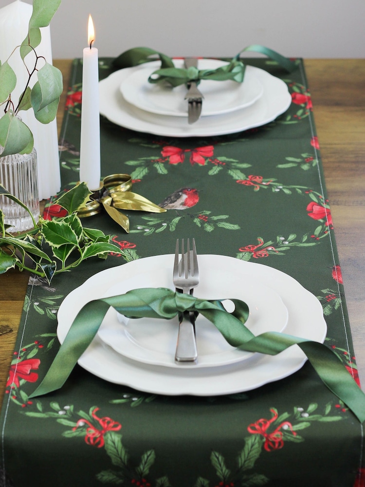 Avalon wonen tafel met slingers 100% katoenen kerstloper - Image 4 of 6