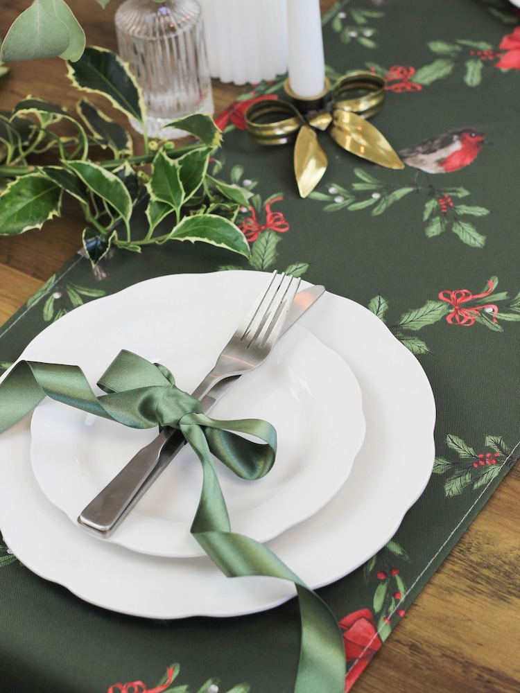 Avalon wonen tafel met slingers 100% katoenen kerstloper - Image 5 of 6