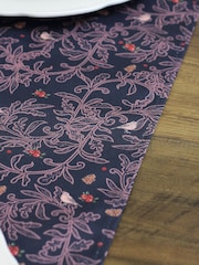 Avalon Home Navy Blue Robins 100% Cotton Table Runner - Image 3 of 6