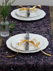 Avalon Home Navy Blue Robins 100% Cotton Table Runner - Image 4 of 6