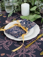 Avalon Home Navy Blue Robins 100% Cotton Table Runner - Image 5 of 6