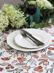 Avalon Home Rust Brown Vintage 100% Cotton Tablecloth - Image 4 of 6