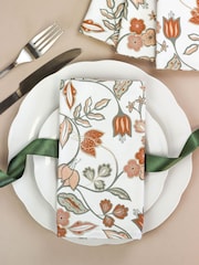 Avalon Home Rust Brown Vintage 100% Cotton Pair of Napkins - Image 1 of 6
