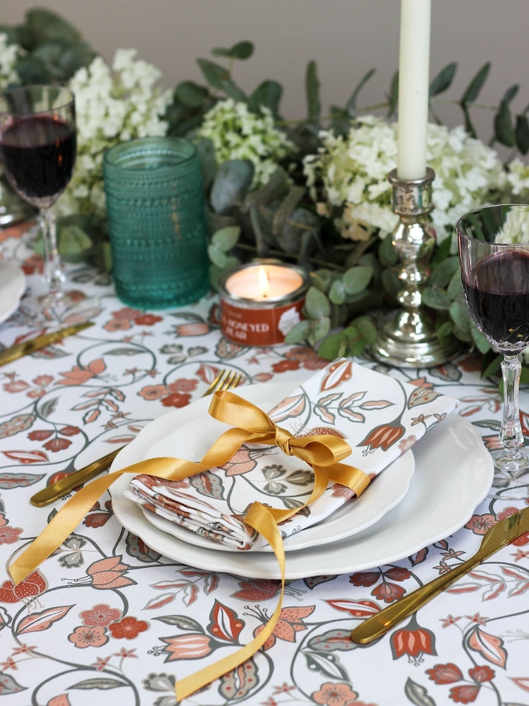 Avalon Home Rust Brown Vintage 100% Cotton Pair of Napkins - Image 2 of 6