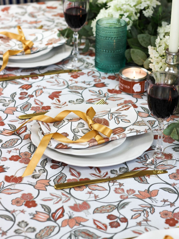 Avalon Home Rust Brown Vintage 100% Cotton Pair of Napkins - Image 4 of 6