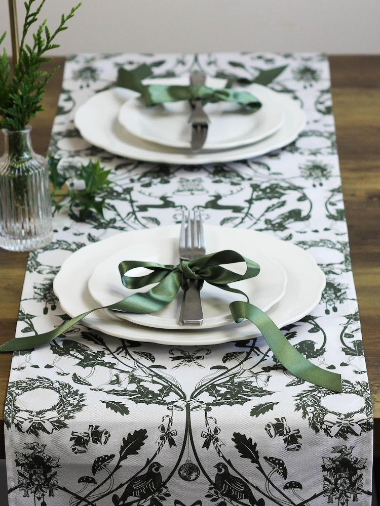 Avalon Home boshert Kersttafelloper van 100% katoen met boshert - Image 5 of 6