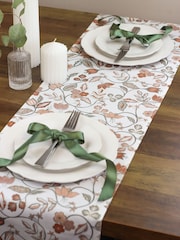 Avalon Home Rust Brown Vintage 100% Cotton Table Runner - Image 1 of 6