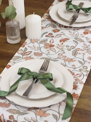 Avalon Home Rust Brown Vintage 100% Cotton Table Runner - Image 2 of 6
