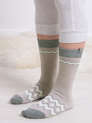 Totes Cream Original Ladies Slipper Socks 2 Pack - Image 3 of 5