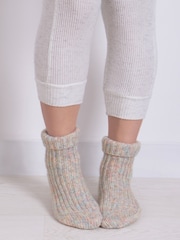Calcetines antideslizantes gruesos de canalé para mujer de Totes - Imagen 1 de 4