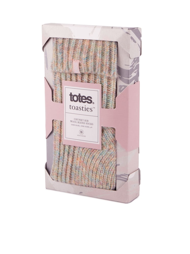 Calcetines antideslizantes gruesos de canalé para mujer de Totes - Imagen 4 de 4