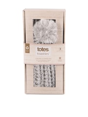 Totes Ladies Sparkle Winter Slipper Socks with Pom Pom - Imagen 5 de 5