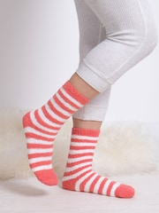 Totes Green Ladies Super Soft Cosy Slipper Socks 3 Pack - Image 5 of 5