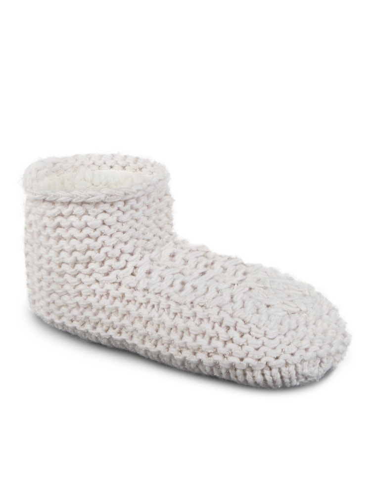 Totes Cream Toasties Ladies Chunky Winter Knitted Booties - Image 3 of 5