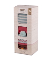 Totes Red Ladies Original Slipper Socks 3 Pack - Image 2 of 5