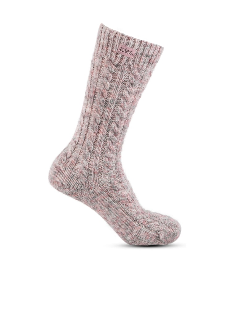 Totes Pink Ladies Chunky Wool Blend Winter Thermal Boot Socks - Image 4 of 4 Totes Pink Ladies Chunky Wool Blend Winter Thermal Boot Socks - Image 4 of 4