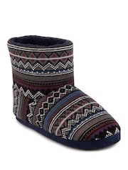 Totes Mens Knitted Boot Slippers - Image 4 of 5
