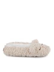 Totes Natural Ladies Novelty Footsie Slippers - Image 2 of 5