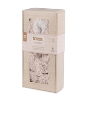 Totes Natural Ladies Novelty Footsie Slippers - Image 5 of 5