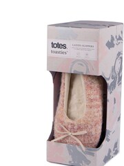 Totes Strick-Hausschuhe im Ballerinastil für Damen - Bild 2 von 5