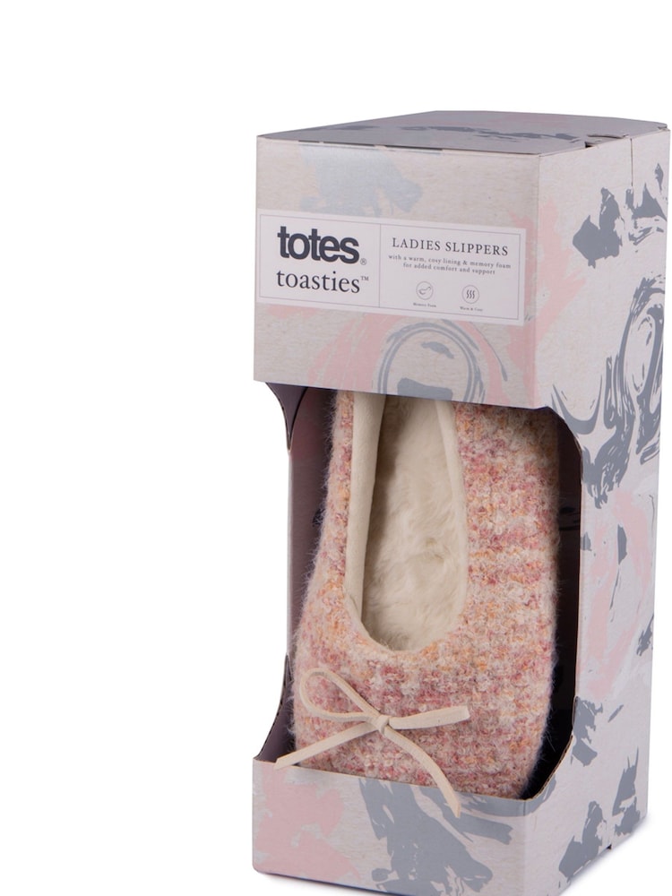 Totes Strick-Hausschuhe im Ballerinastil für Damen - Bild 2 von 5 Totes Strick-Hausschuhe im Ballerinastil für Damen - Bild 2 von 5