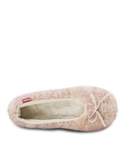 Totes Strick-Hausschuhe im Ballerinastil für Damen - Bild 5 von 5