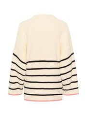 Soaked in Luxury Loose Fit Musling V-Neck Pullover White Jumper - Image 6 of 6