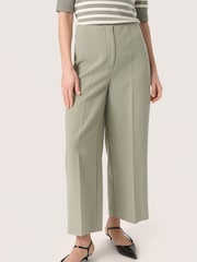 Soaked in Luxury Grey Corinne High Waisted Culotte Trousers - Image 2 of 7