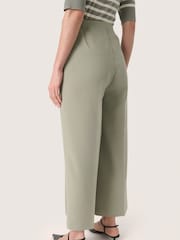 Soaked in Luxury Grey Corinne High Waisted Culotte Trousers - Image 3 of 7