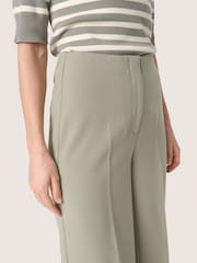 Soaked in Luxury Grey Corinne High Waisted Culotte Trousers - Image 4 of 7