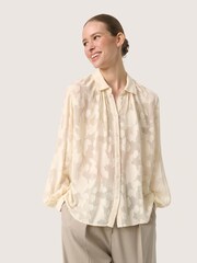 Soaked in Luxury Felisia Loose Fit Long Sleeve White Shirt - Image 1 of 6