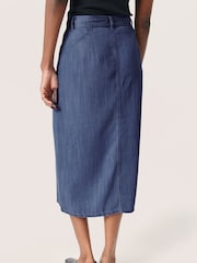 Soaked in Luxury Blue Friday Midi Length Denim Skirt - Image 2 of 6