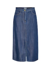 Soaked in Luxury Blue Friday Midi Length Denim Skirt - Image 5 of 6