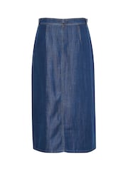 Soaked in Luxury Blue Friday Midi Length Denim Skirt - Image 6 of 6
