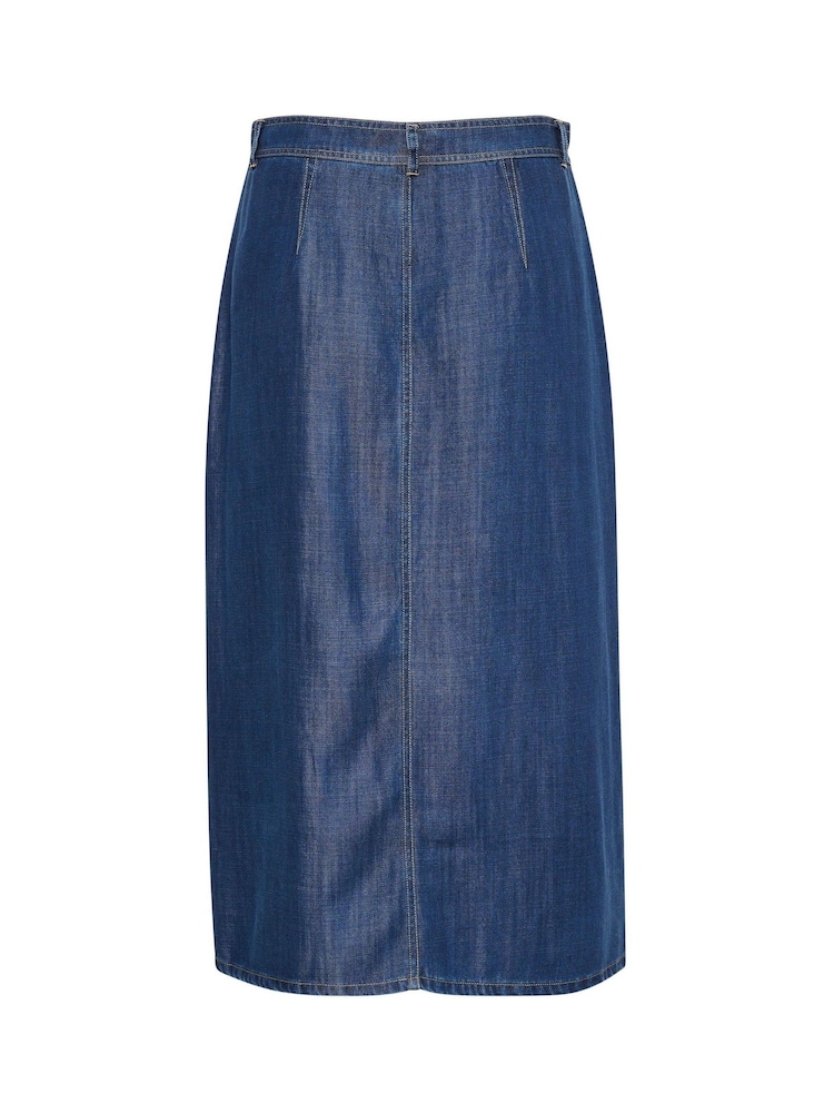 Soaked in Luxury Blue Friday Midi Length Denim Skirt - Image 6 of 6