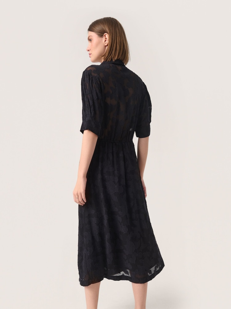 Soaked in Luxury Felisia Short Sleeve Shirt Black Dress - Image 2 of 6