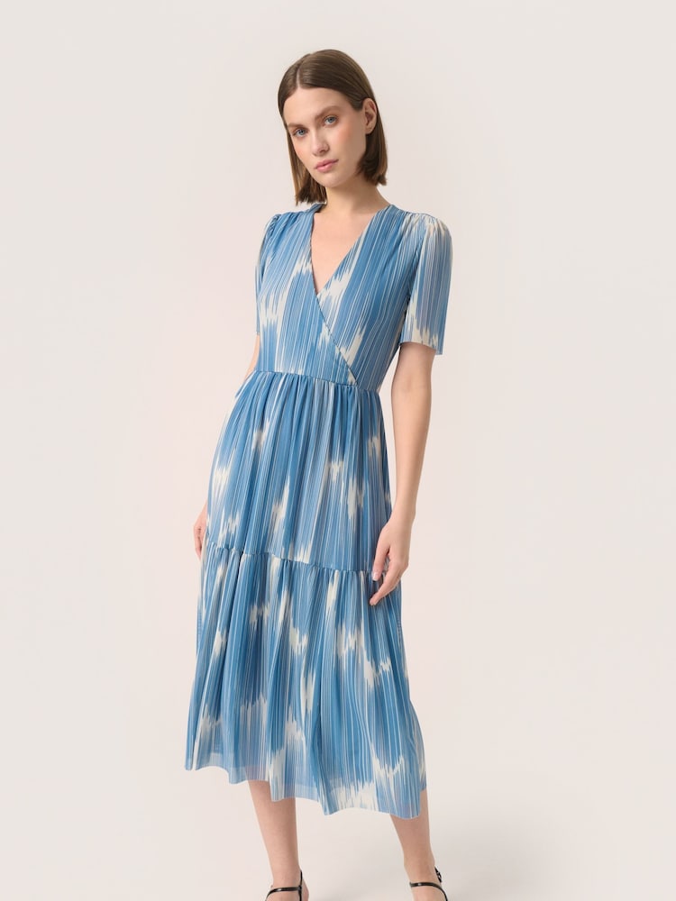 Soaked in Luxury Aldora Short Sleeve V-Neck Wrap Dress - Image 1 of 5