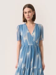 Soaked in Luxury Aldora Short Sleeve V-Neck Wrap Dress - Image 3 of 5