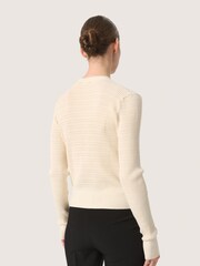 Soaked in Luxury Slim Fit Lidya Button V-Neck White Cardigan - Image 2 of 6
