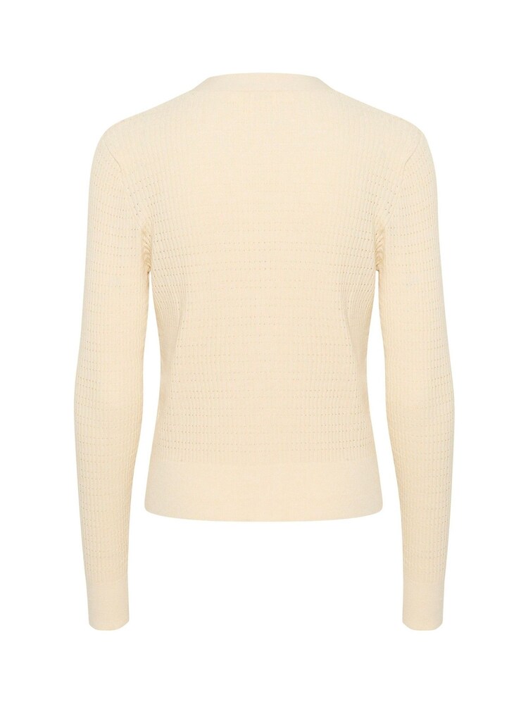 Soaked in Luxury Slim Fit Lidya Button V-Neck White Cardigan - Image 6 of 6
