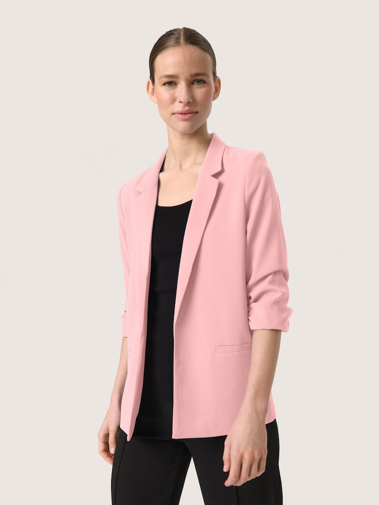 Soaked in Luxury Shirley 3/4 Sleeve Open Front Blazer - Image 1 of 6