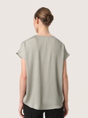 Soaked in Luxury Ioana Short Sleeve V-Neck Blouse - Image 2 of 6