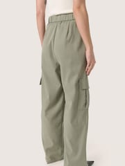 Soaked in Luxury Grey Kellie High Waist Cargo Trousers - Image 2 of 6
