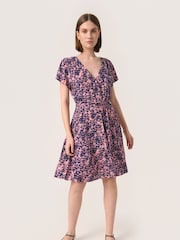 Soaked in Luxury Sylvia V-Neck Short Sleeve Belt Dress - Image 3 of 5