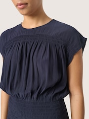 Soaked in Luxury Blue Layna Short Sleeve Dress - Image 4 of 6