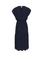 Soaked in Luxury Blue Layna Short Sleeve Dress - Image 6 of 6