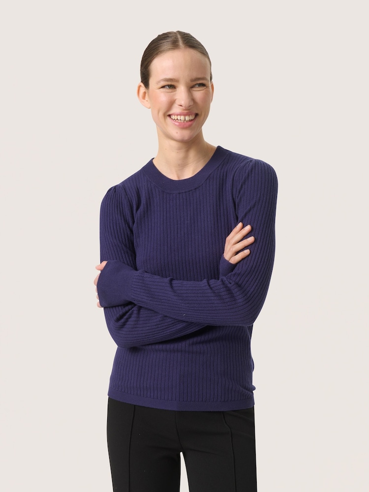 Soaked in Luxury Slim Fit Spina Crew Neck Pullover Jumper - Image 1 of 6