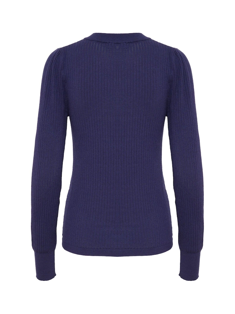 Soaked in Luxury Slim Fit Spina Crew Neck Pullover Jumper - Image 6 of 6